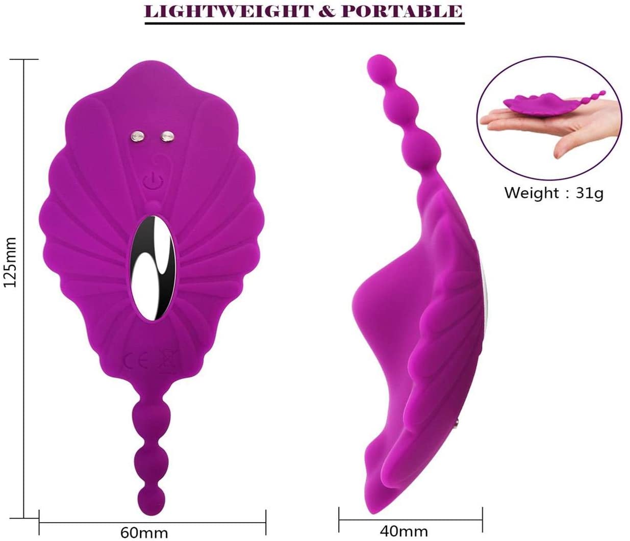 10 Speed Clitoris Anal Stimulation Underwear Wearable Panty Vibrator With Wireless Remote Control