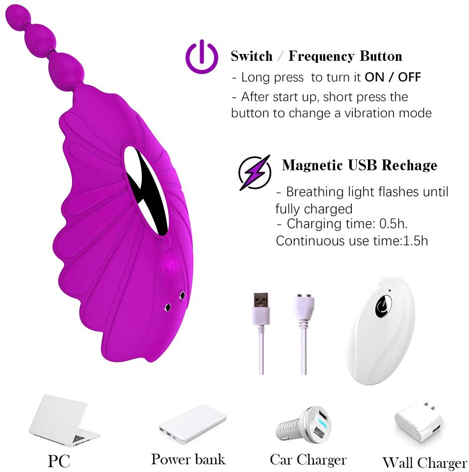 10 Speed Clitoris Anal Stimulation Underwear Wearable Panty Vibrator With Wireless Remote Control