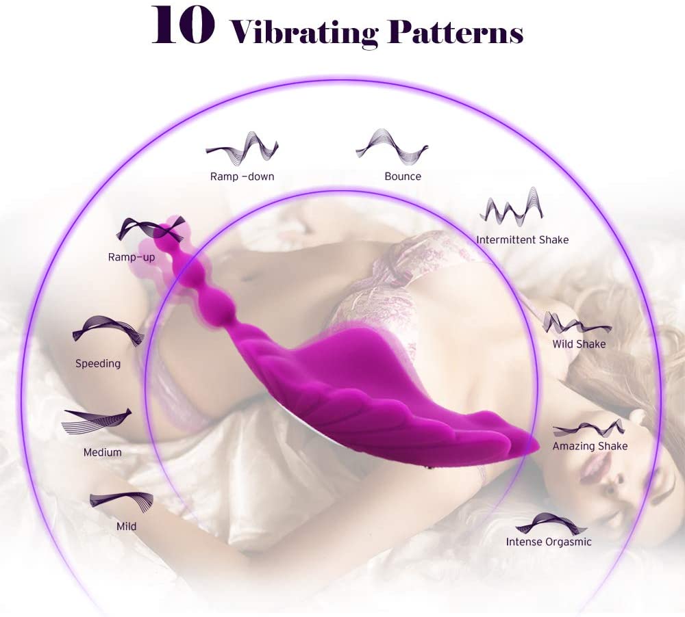 10 Speed Clitoris Anal Stimulation Underwear Wearable Panty Vibrator With Wireless Remote Control