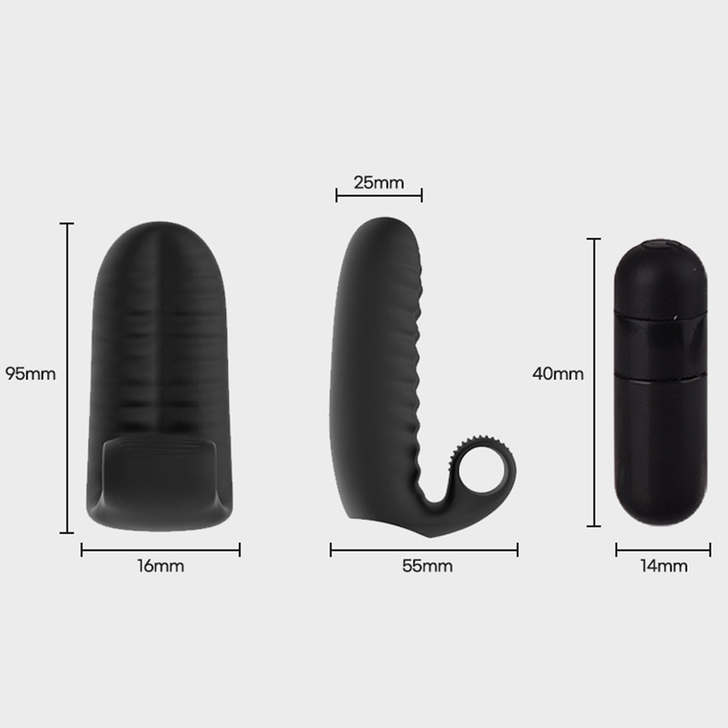 Wear Sets Couple Flirting Massage Adult Products Silicone Finger sleeve Vibrator