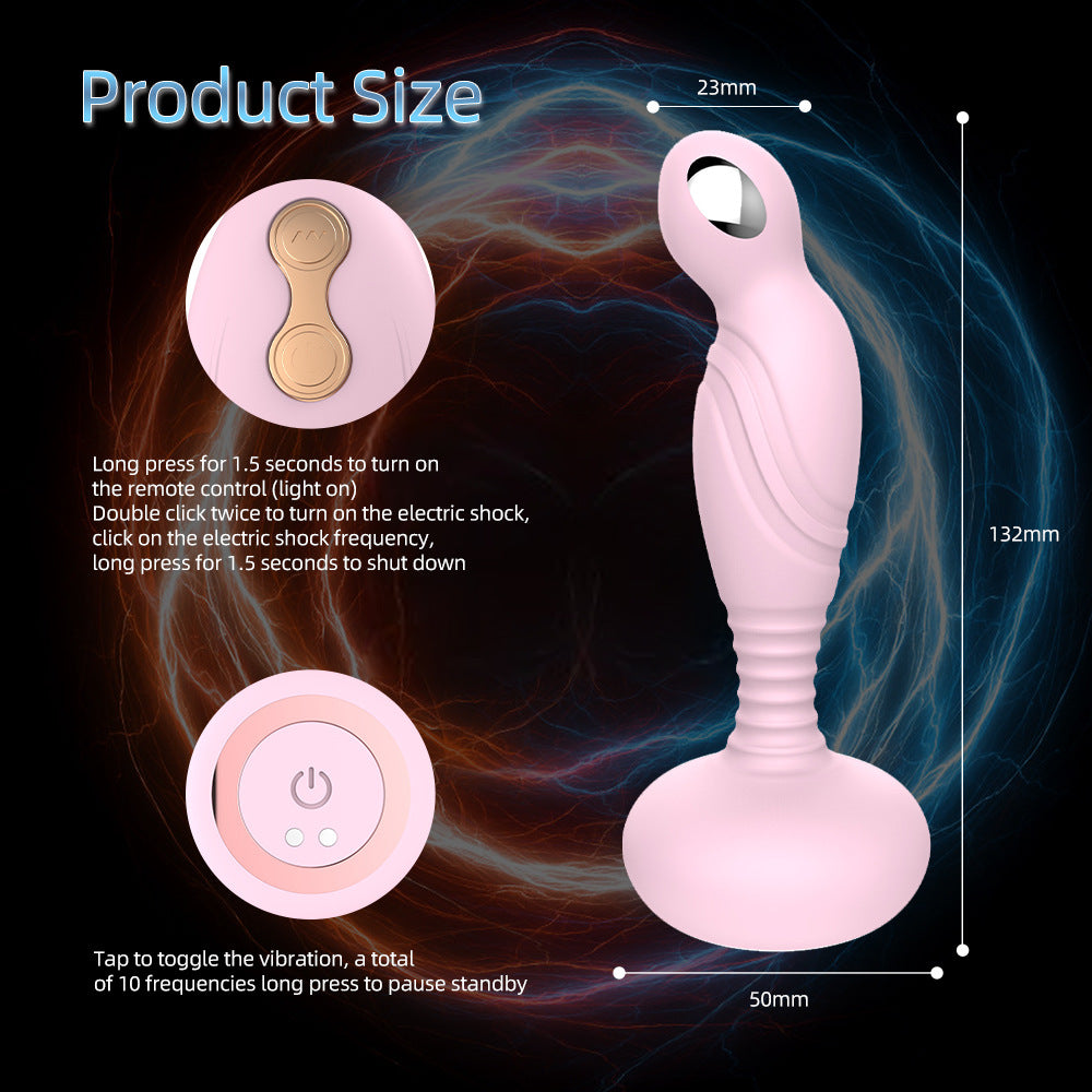 Wireless Remote Electric 10 Frequency Vibration 3 Mode Shock Butt Plug Prostata Massager Male Vibrator Anal Sex Toys