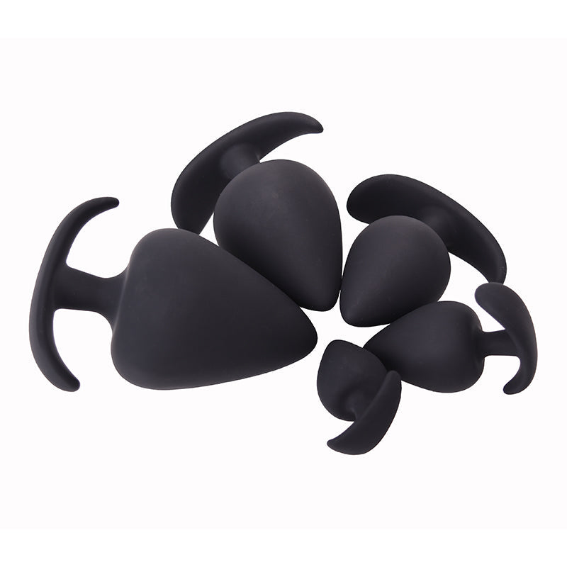 5Pcs Wearable Portable Anal Plugs Masturbation Big Silicone Trainer Kit Anal Plug For Female Silicone Butt Plug Male