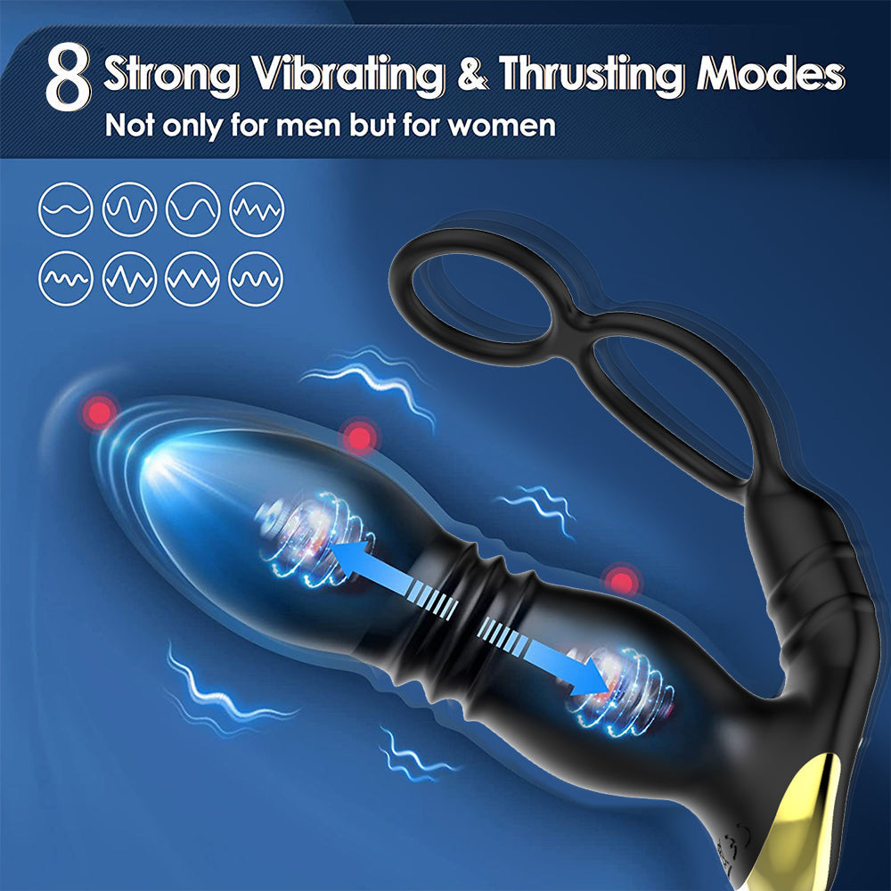 Orgasm Electric Massage Stick Anal Plug Telescopic Anal Plug Silicone Remote Control Prostate Massager