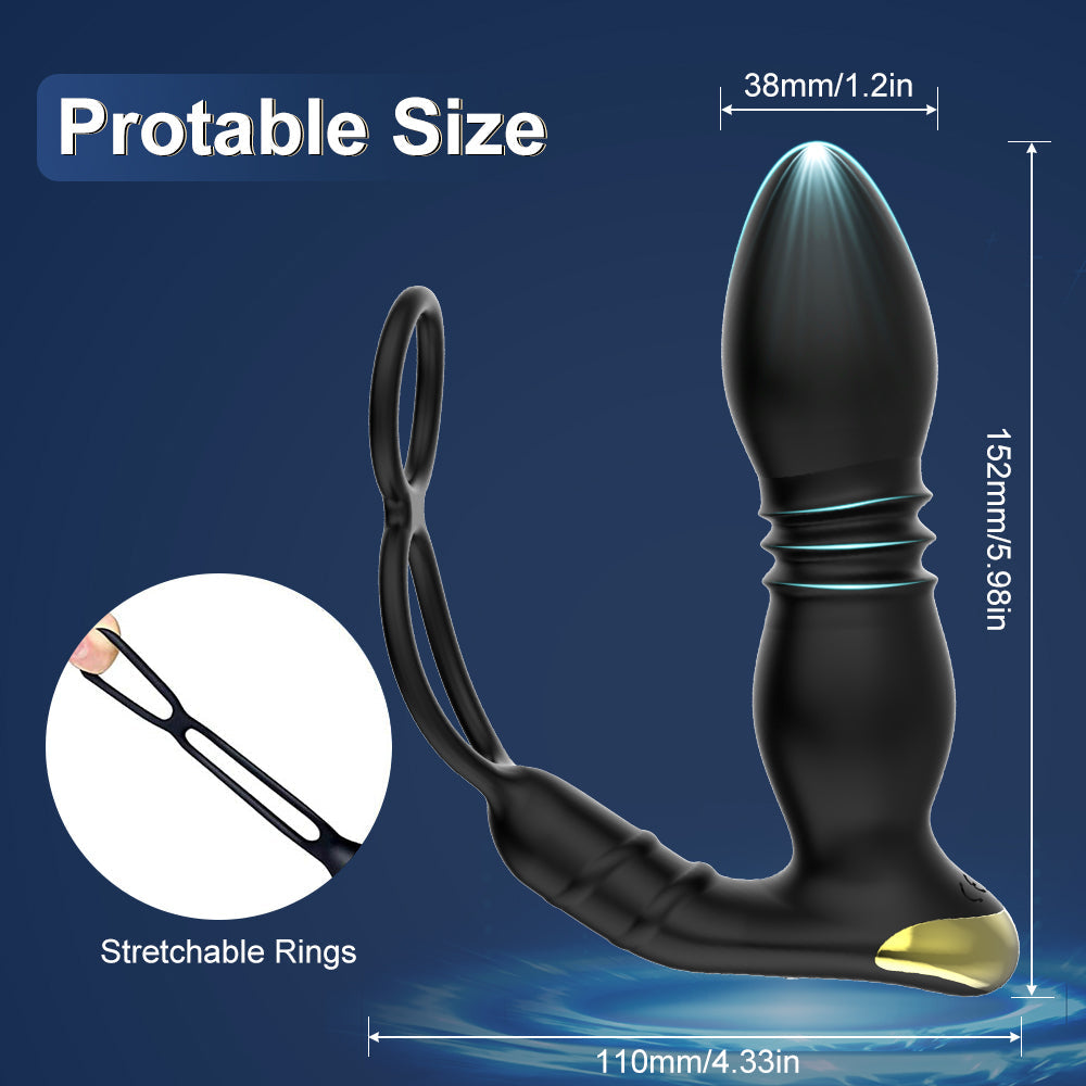 Orgasm Electric Massage Stick Anal Plug Telescopic Anal Plug Silicone Remote Control Prostate Massager