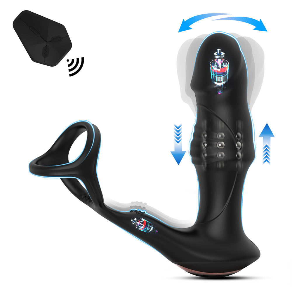 Prostate Massager Anal Vibrator Stimulator Butt Delay Ejaculation Ring Toy For Men Male Prostate Massage Vibrator Anal Plug