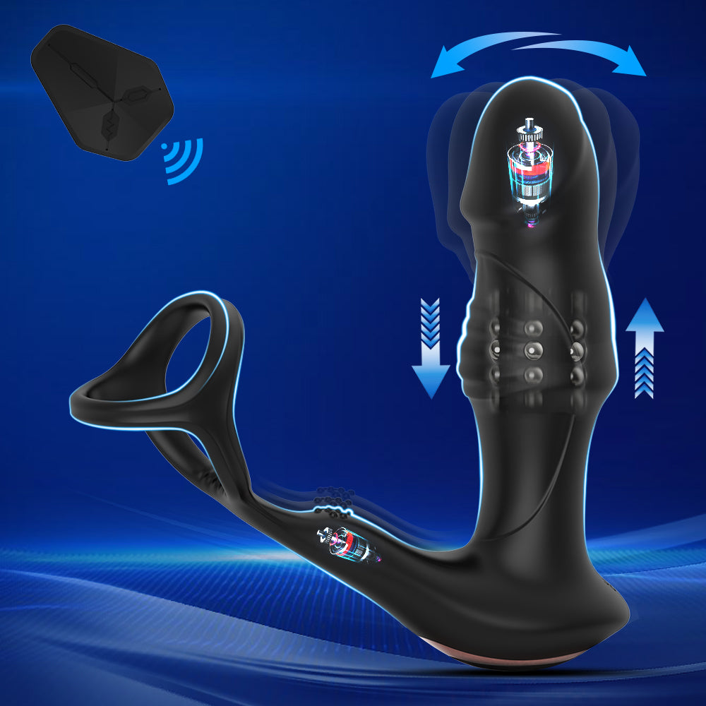 Prostate Massager Anal Vibrator Stimulator Butt Delay Ejaculation Ring Toy For Men Male Prostate Massage Vibrator Anal Plug