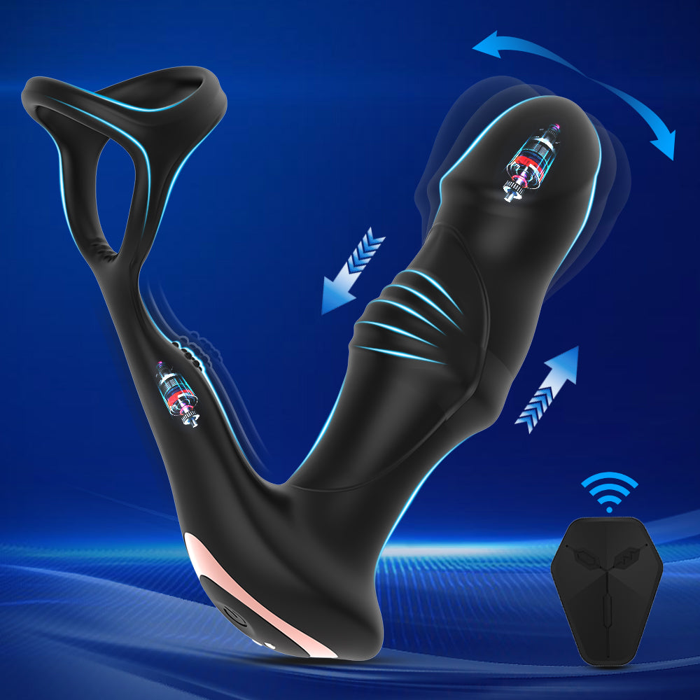 Prostate Massager Anal Vibrator Stimulator Butt Delay Ejaculation Ring Toy For Men Male Prostate Massage Vibrator Anal Plug