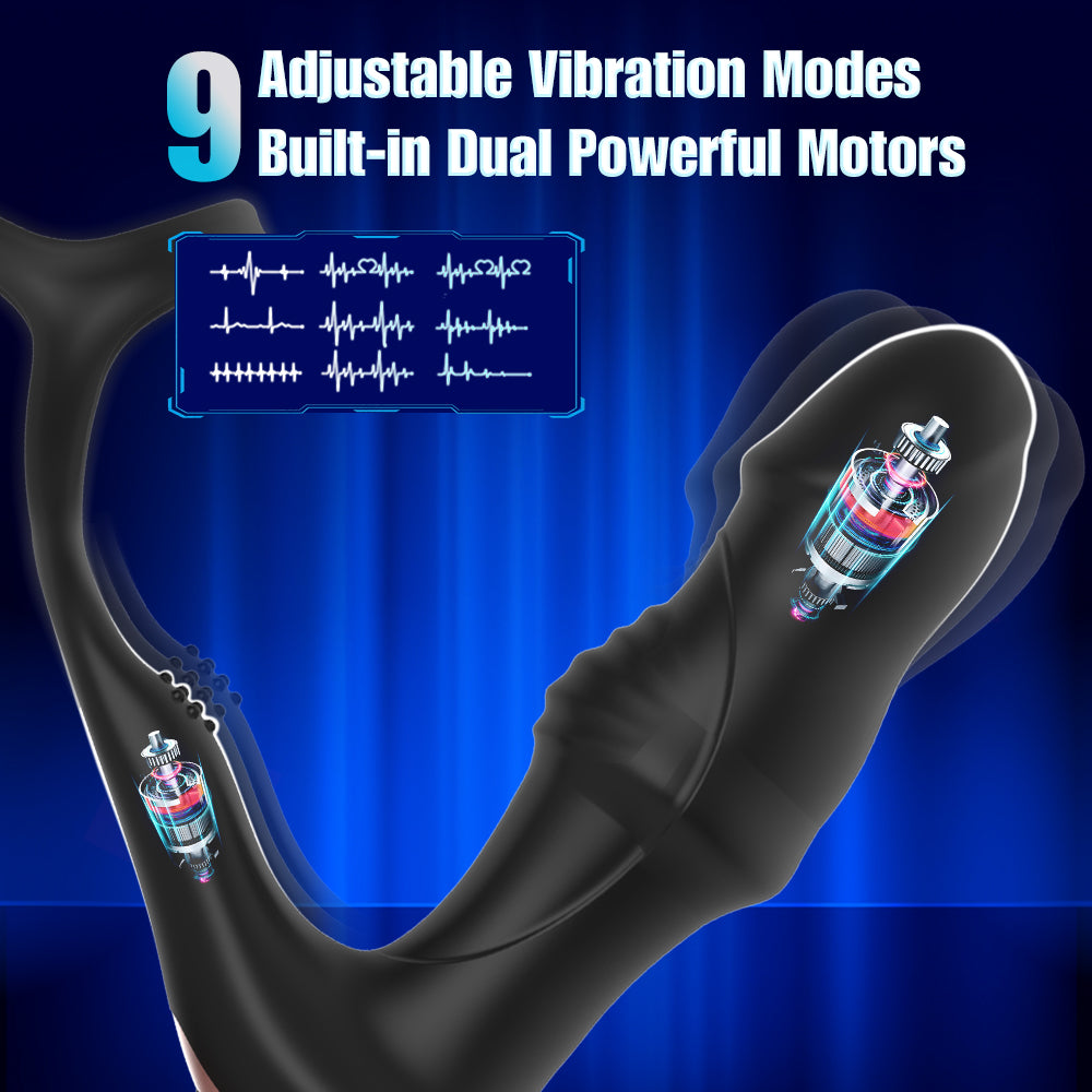 Prostate Massager Anal Vibrator Stimulator Butt Delay Ejaculation Ring Toy For Men Male Prostate Massage Vibrator Anal Plug