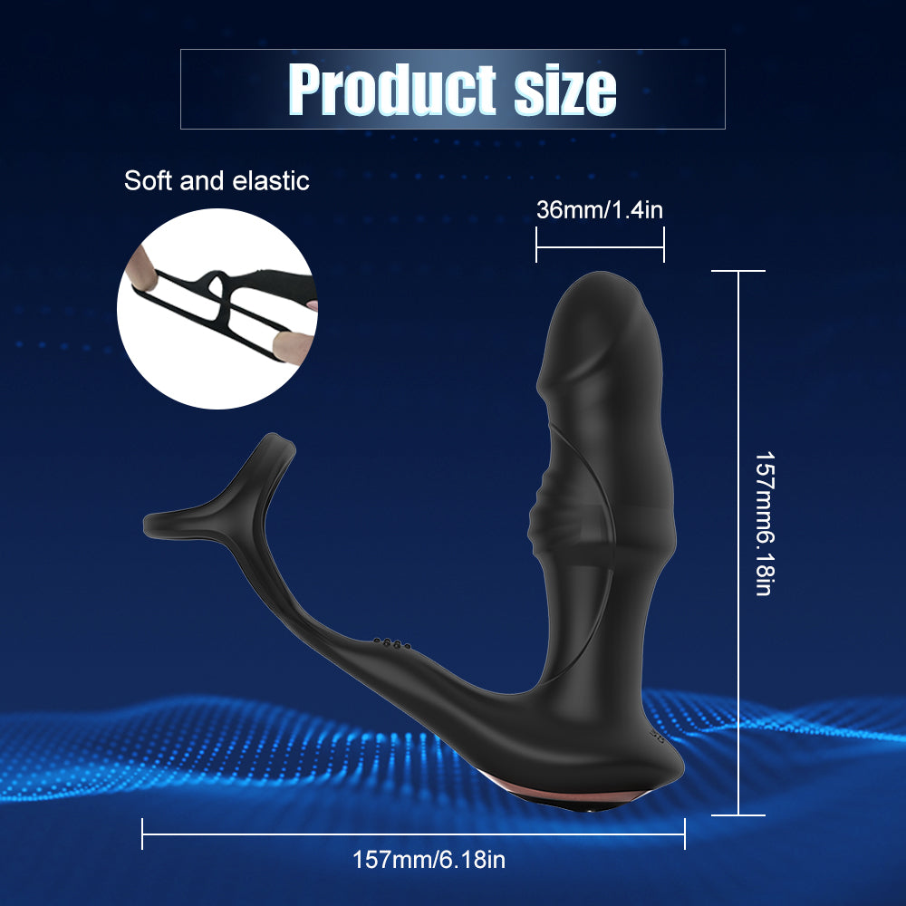 Prostate Massager Anal Vibrator Stimulator Butt Delay Ejaculation Ring Toy For Men Male Prostate Massage Vibrator Anal Plug