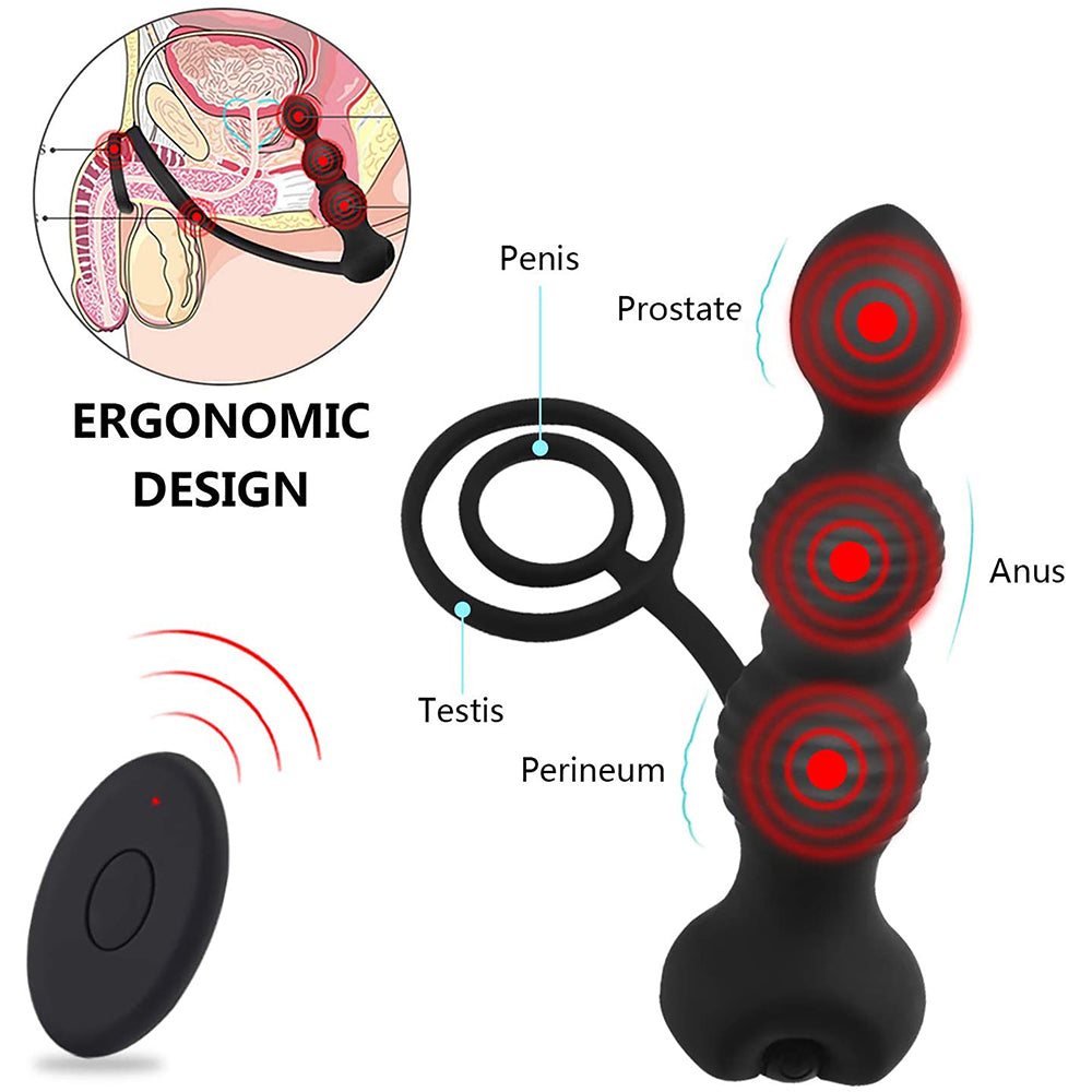 Anal masturbation butt plug wireless remote control 10 Frequency vibration prostate massager for men and women