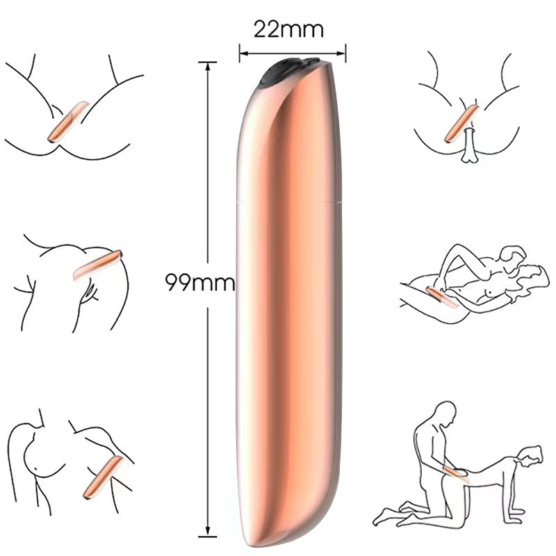 19 Function Silver Bullet Vibrator Battery Mini Vibrating Toys Usb Bullet Vibrator
