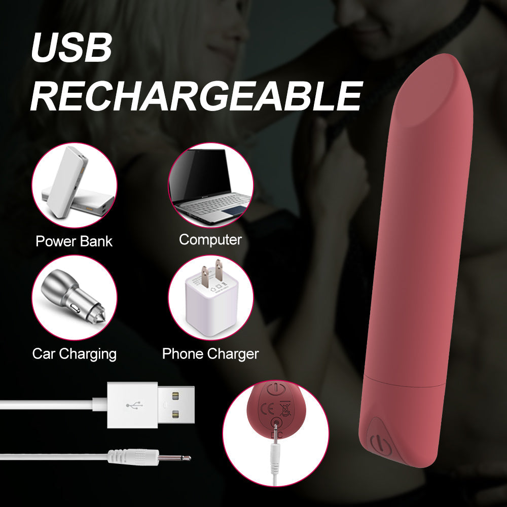 luxury vibrador female de bala Portable Lipstick Vibrating Egg Female Masturbation Charging Bullet Vibrator sex toy women