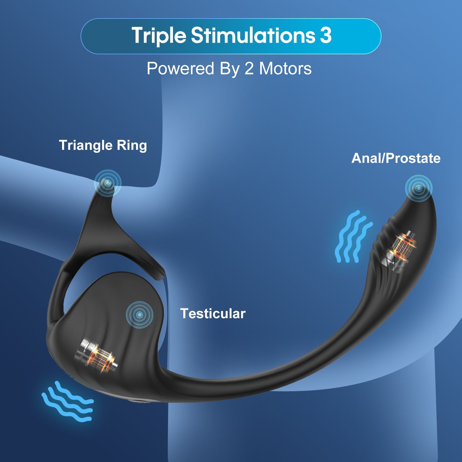 Silicone Wearable Electric Stimulate Prostate Massager Vibrating Anal Butt Ejaculation Ring Vibrator For Adult Anal Toys