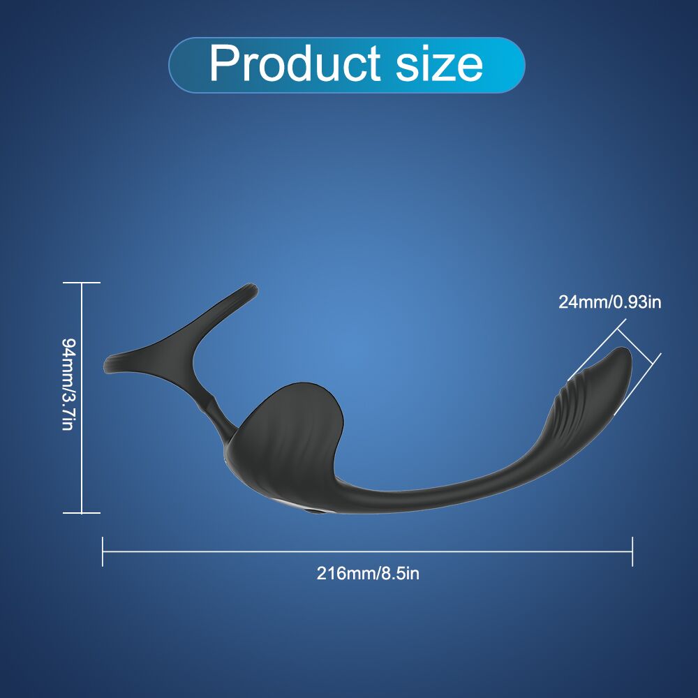Silicone Wearable Electric Stimulate Prostate Massager Vibrating Anal Butt Ejaculation Ring Vibrator For Adult Anal Toys