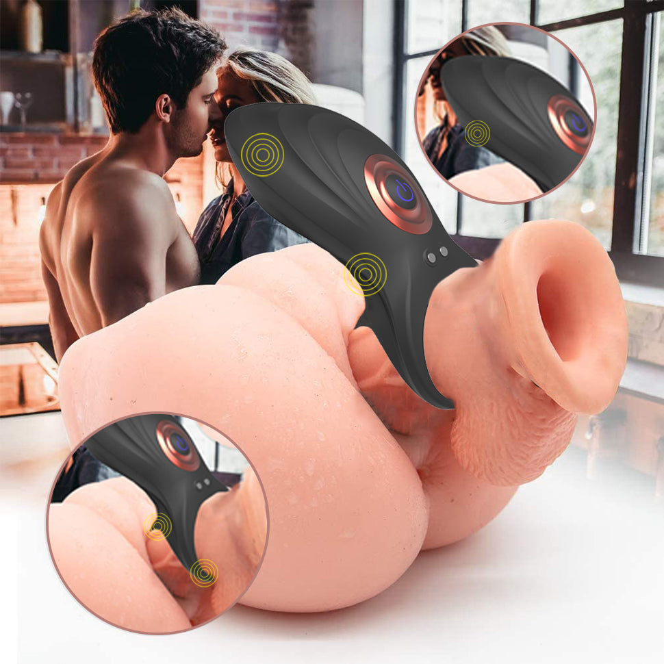 Remote Control Electric Silicone Locking Cum Ring Sleeve Clitoral Stimulation Couple Sharing Vibrating Ring Adult Products