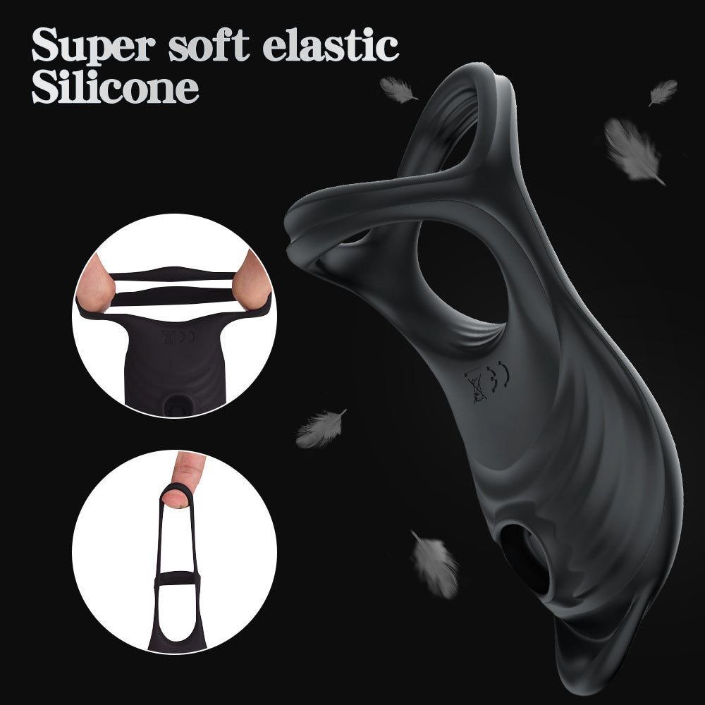 Magnetic Suction Charging 5 frequency Sucking Lock Wireless Remote Control Vibrating Ring Masturbator For Male
