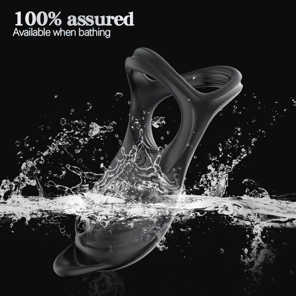 Magnetic Suction Charging 5 frequency Sucking Lock Wireless Remote Control Vibrating Ring Masturbator For Male