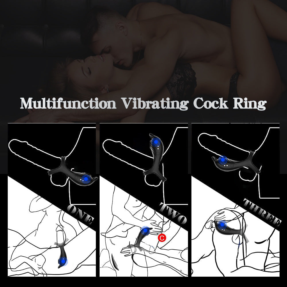 Magnetic Suction Charging 5 frequency Sucking Lock Wireless Remote Control Vibrating Ring Masturbator For Male