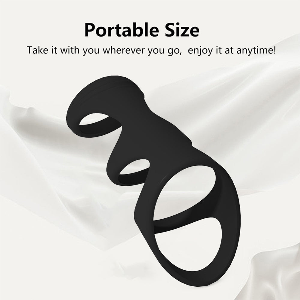 Silicone lock essence ring set stimulation couples share vibration ring adult products