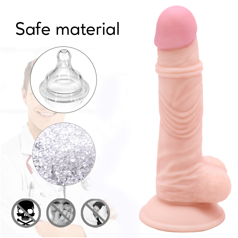 Adult supplies sucker simulation double layer liquid soft silicone dildo female masturbator