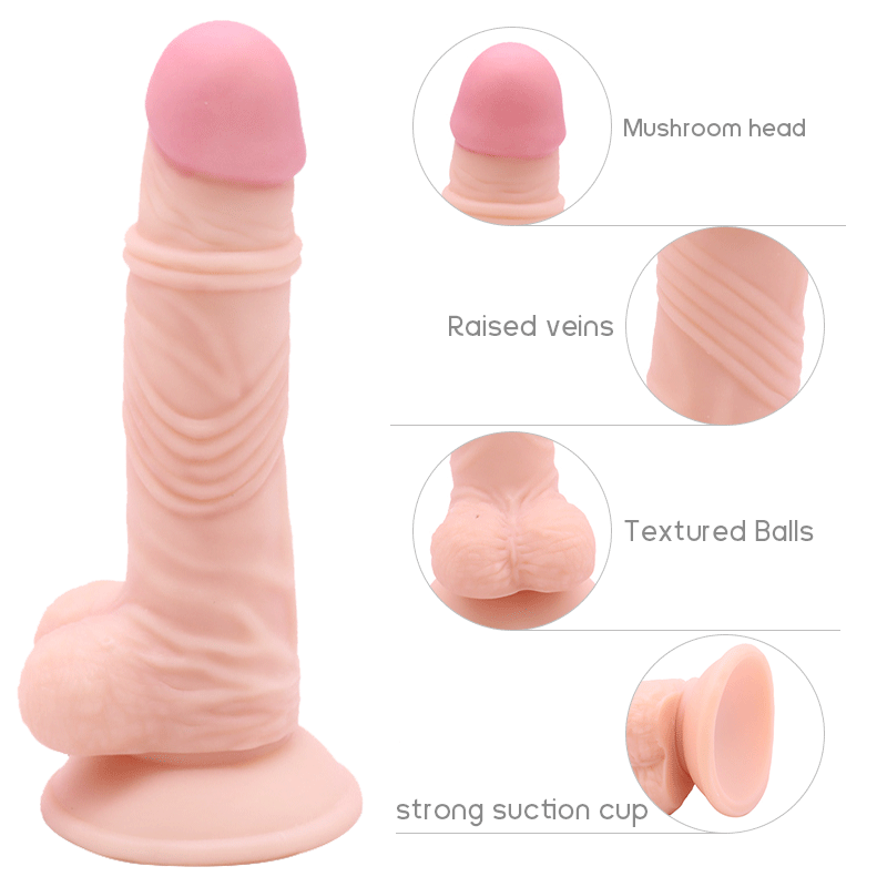 Adult supplies sucker simulation double layer liquid soft silicone dildo female masturbator