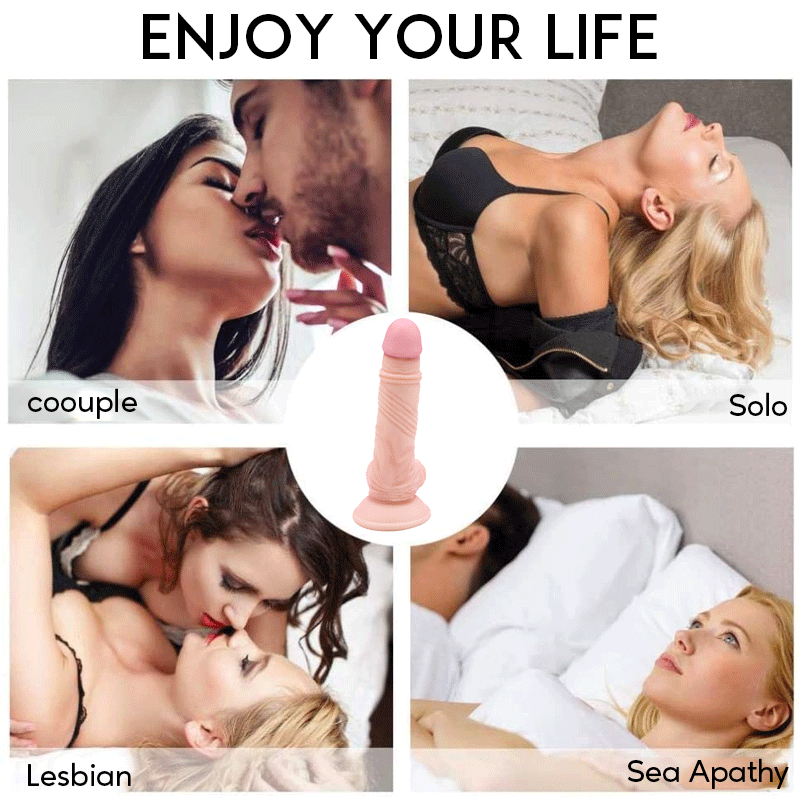 Adult supplies sucker simulation double layer liquid soft silicone dildo female masturbator