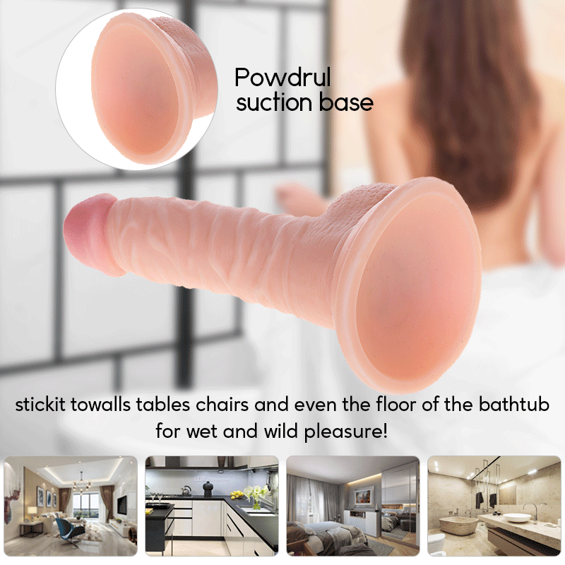 Flesh Silicone Realistic Huge Dildo Cock Suction Cup Women Sex Toys