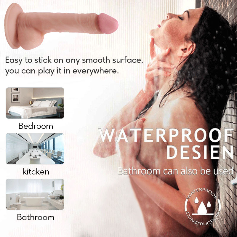 Dildo Penis G Spot Suction Cup Stimulation Soft Silicone Sex Toy Waterproof Anal