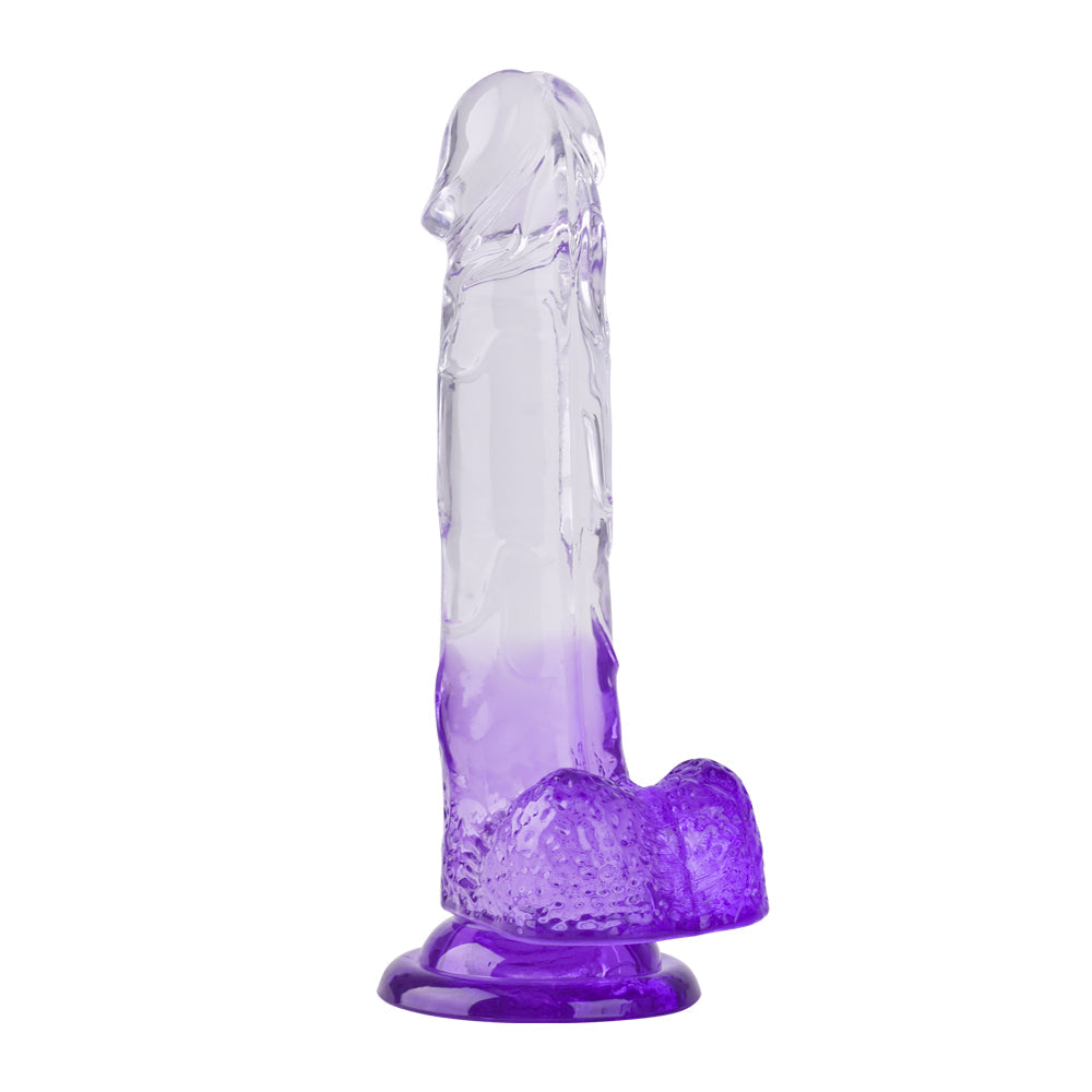 Soft Fashion Woman Using Custom Jelly Color Suction Dildo Clear Realistic Dildo For Female Masturbation