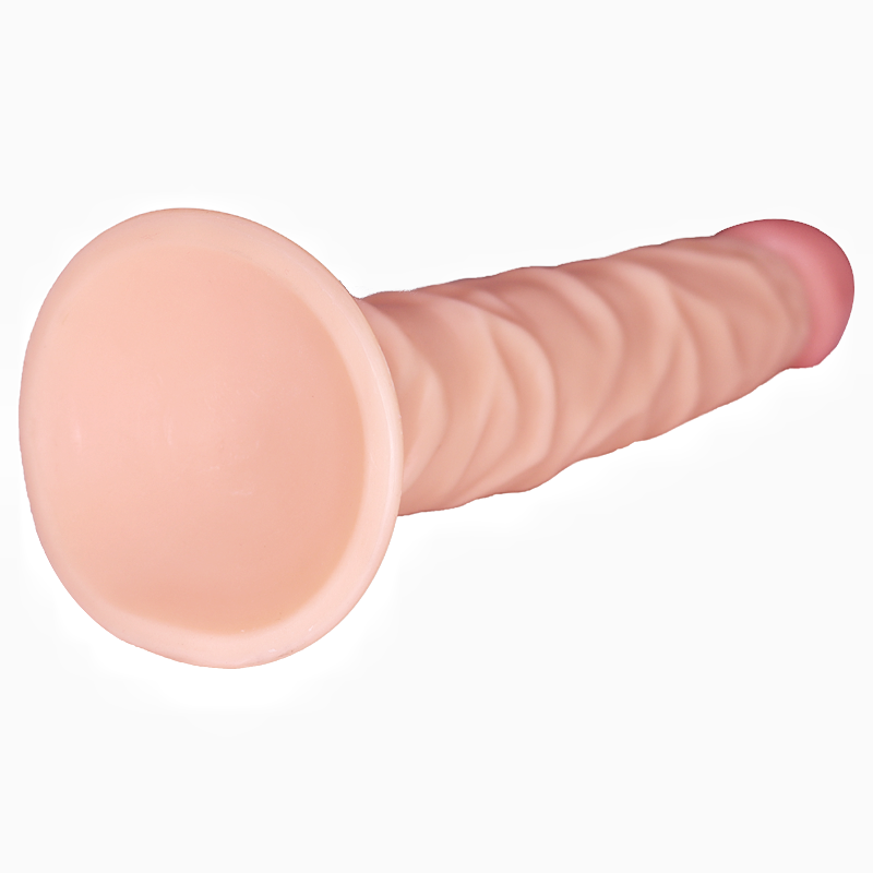 Adult supplies sucker simulation double layer liquid soft silicone dildo female masturbator