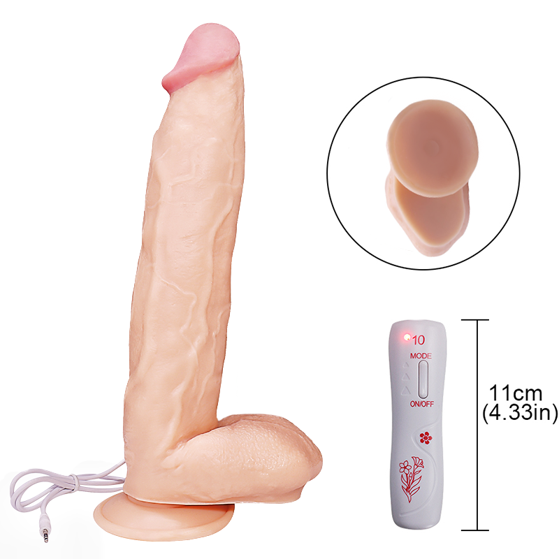 Realistic Moving Dildo Telescopic Vibrating Compact Dildo Sex Toy For Woman Masturbastion