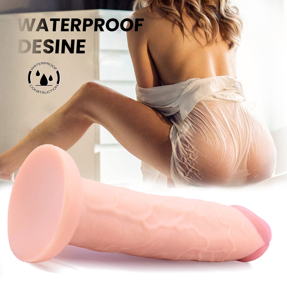 Realistic Dildo with Vibration Modes, Vibrating Dildo with Suction Cup for G Spot Clitoral Anal Stimulation, Smart Vibrator Sex