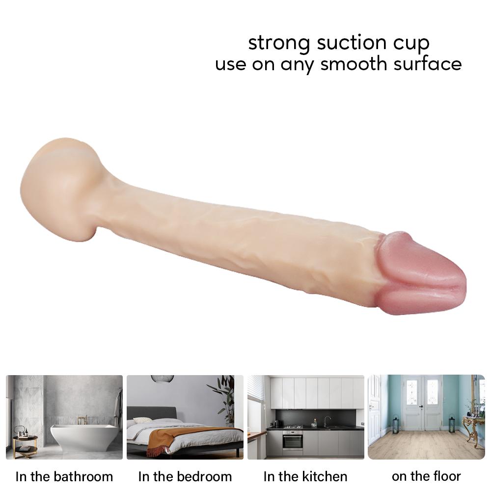 Hot-Selling Adult Toys Silicone Adult Toys Pleasure Gifts Realistic Soft Silicone Base Dildo