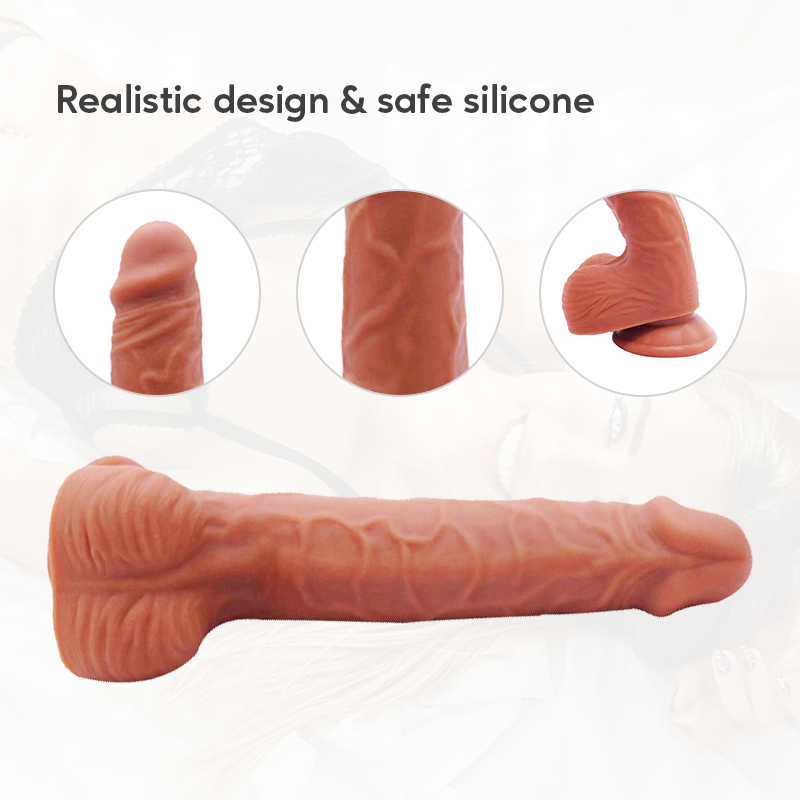 Liquid Silicone Dildo – 8.26" Total Length | Soft Single-Layer Design