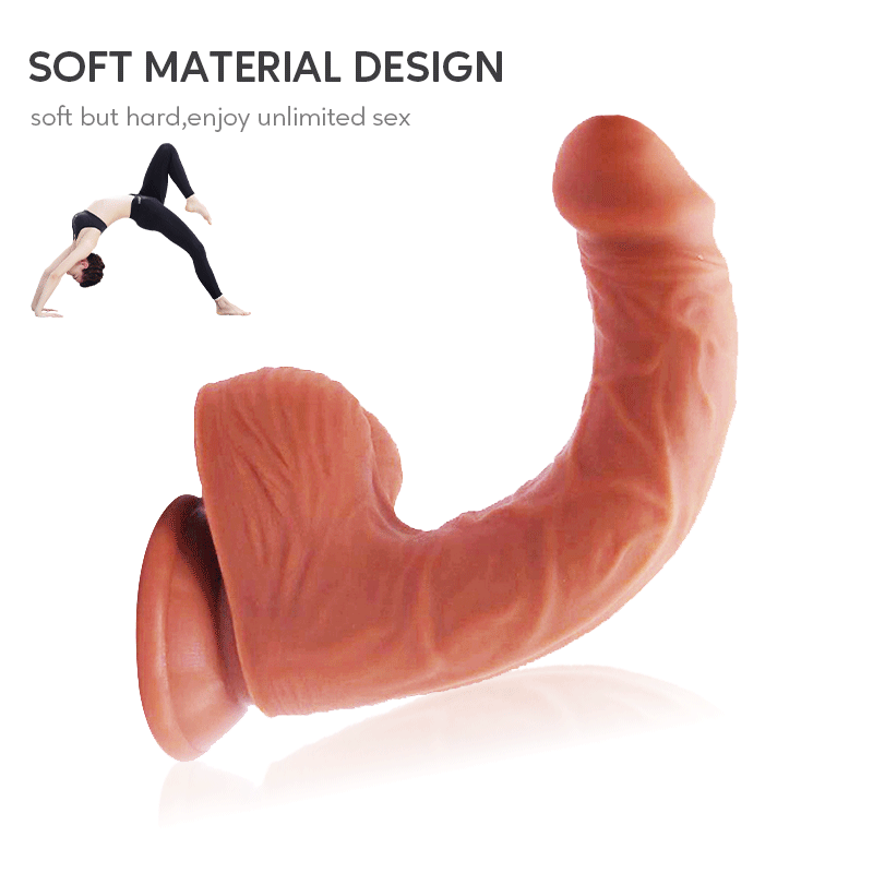 Liquid Silicone Dildo – 8.26" Total Length | Soft Single-Layer Design