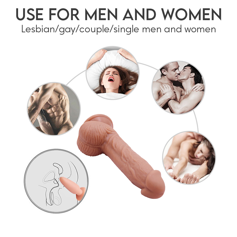 Liquid Silicone Dildo with Suction Base – 7.87" Total Length | Balanced Single-Layer Design