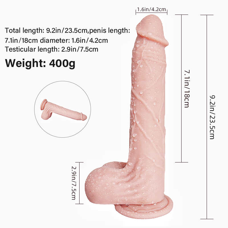 Single-Layer Liquid Silicone Dildo – 8.54" Total Length | Soft & Comfortable