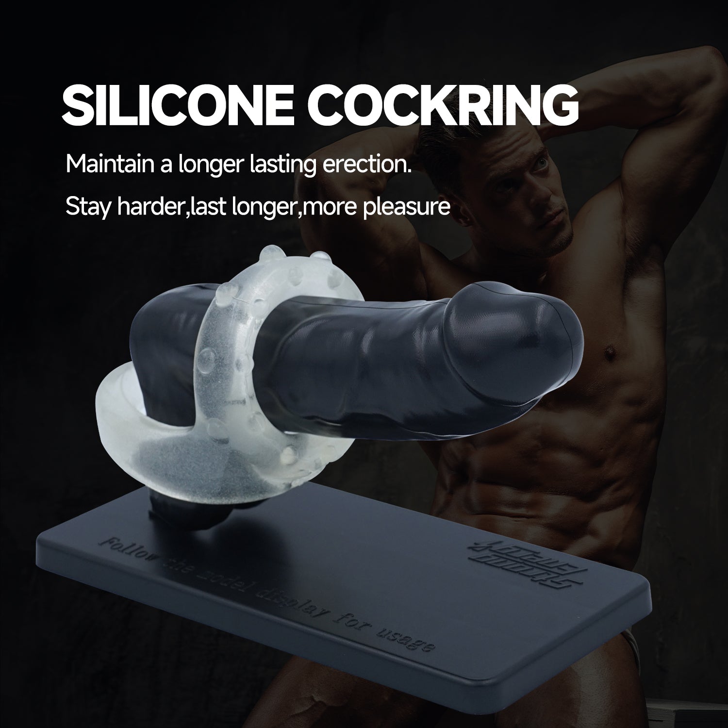 Glow-in-the-Dark Double Pleasure Ring with Stand