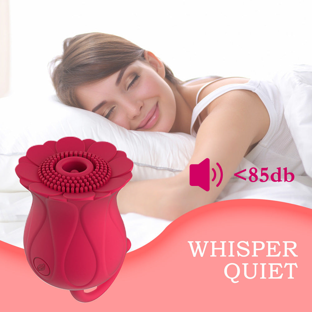 Masturbator Clitoral Sucking Vibrator With 10 Intense Suction Clit Sucker Nipple Stimulation Red Rose Female Clit Vibrator