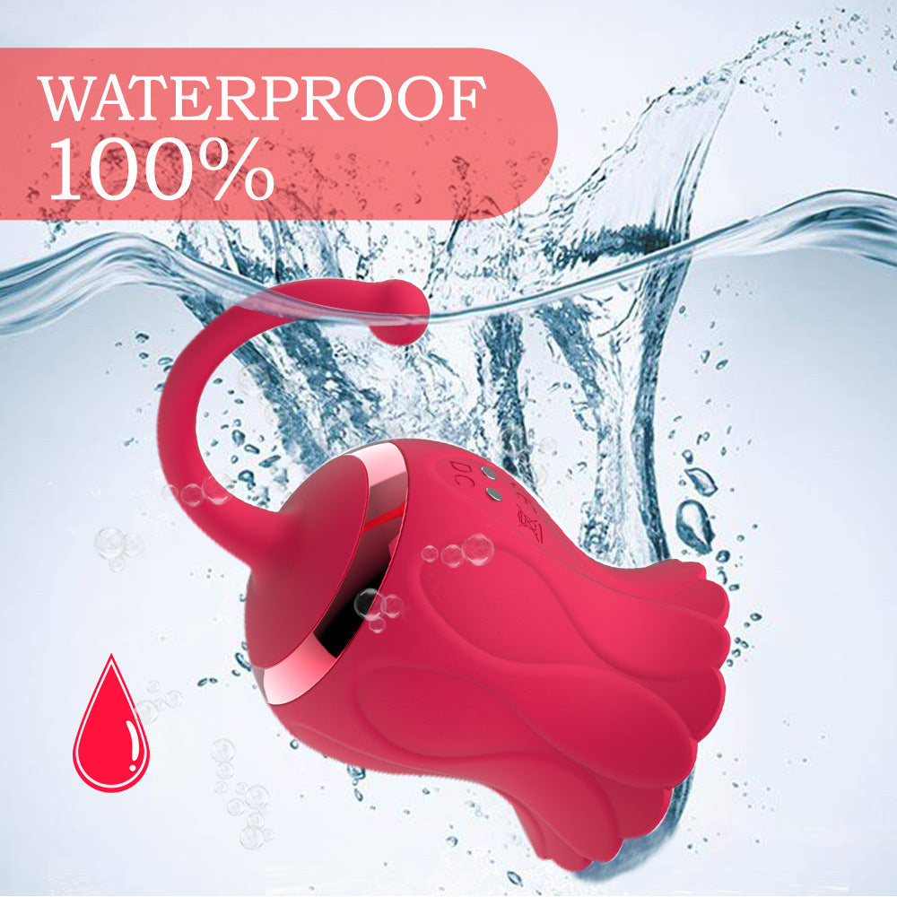 Masturbator Clitoral Sucking Vibrator With 10 Intense Suction Clit Sucker Nipple Stimulation Red Rose Female Clit Vibrator