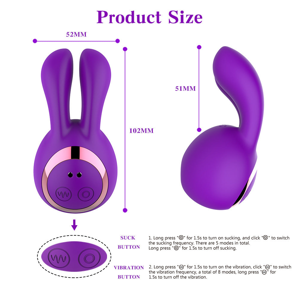 Rabbit Licker Waterproof Masturbation G Spot Sucking Clitoris Simulator Clitoris Sucker Vibrator Adult Sex Toys for Women