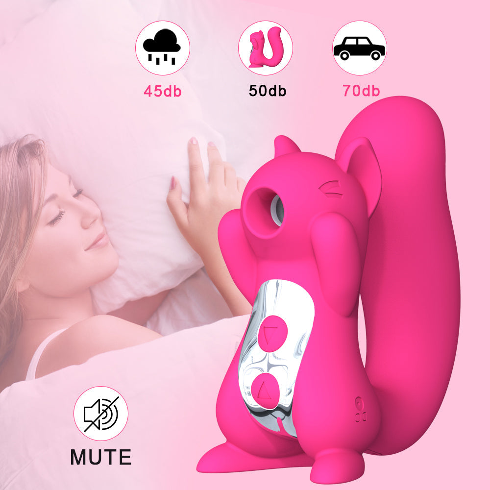 New Female In-Boby Vibration Suction Rechargeable Squirrel Sex Suction Vibrator For Women