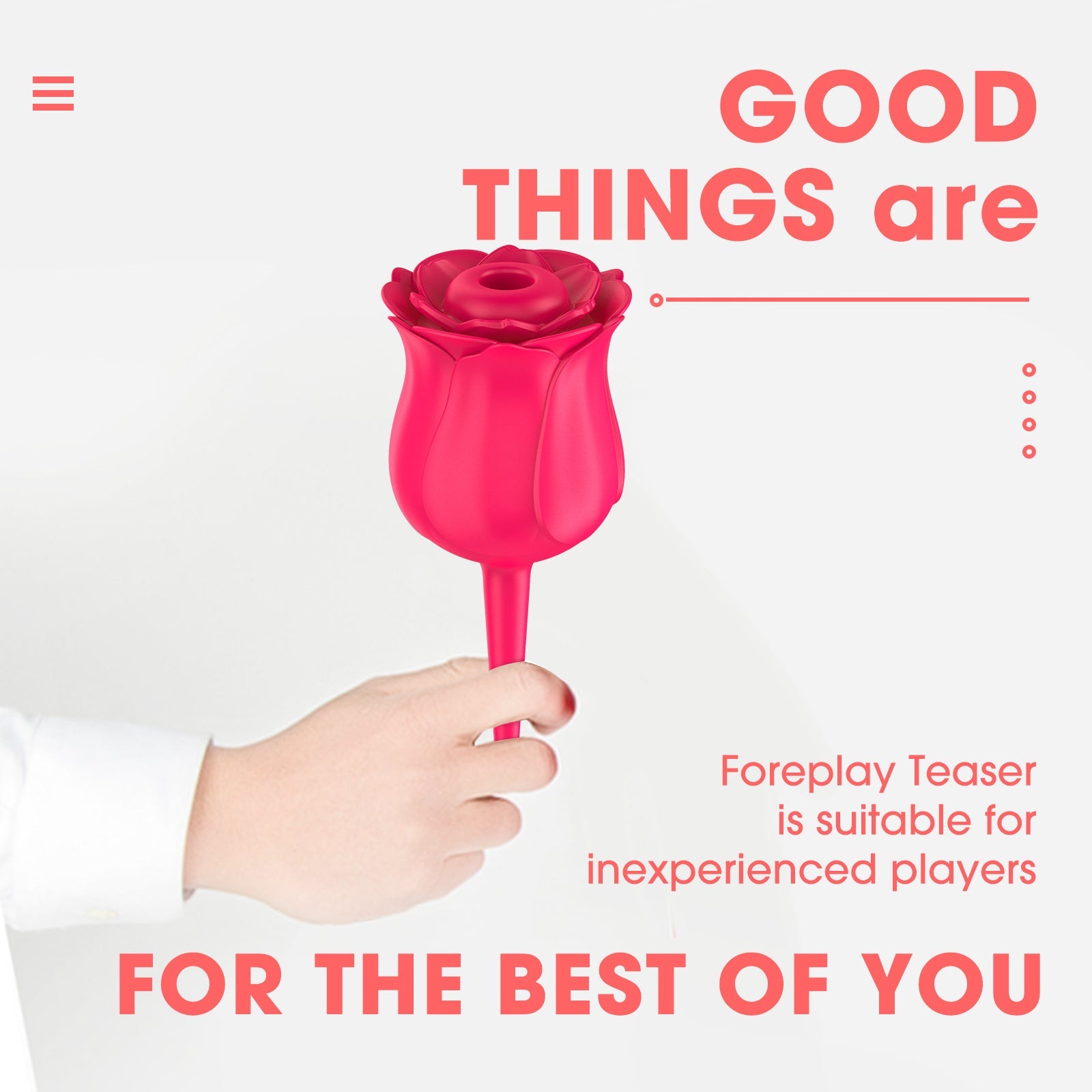 Sucking Rose Vibrator Waterproof masturbator Sucking nipple Vibrator Handheld Tease Jump Egg Adult Products for Women Vibrator