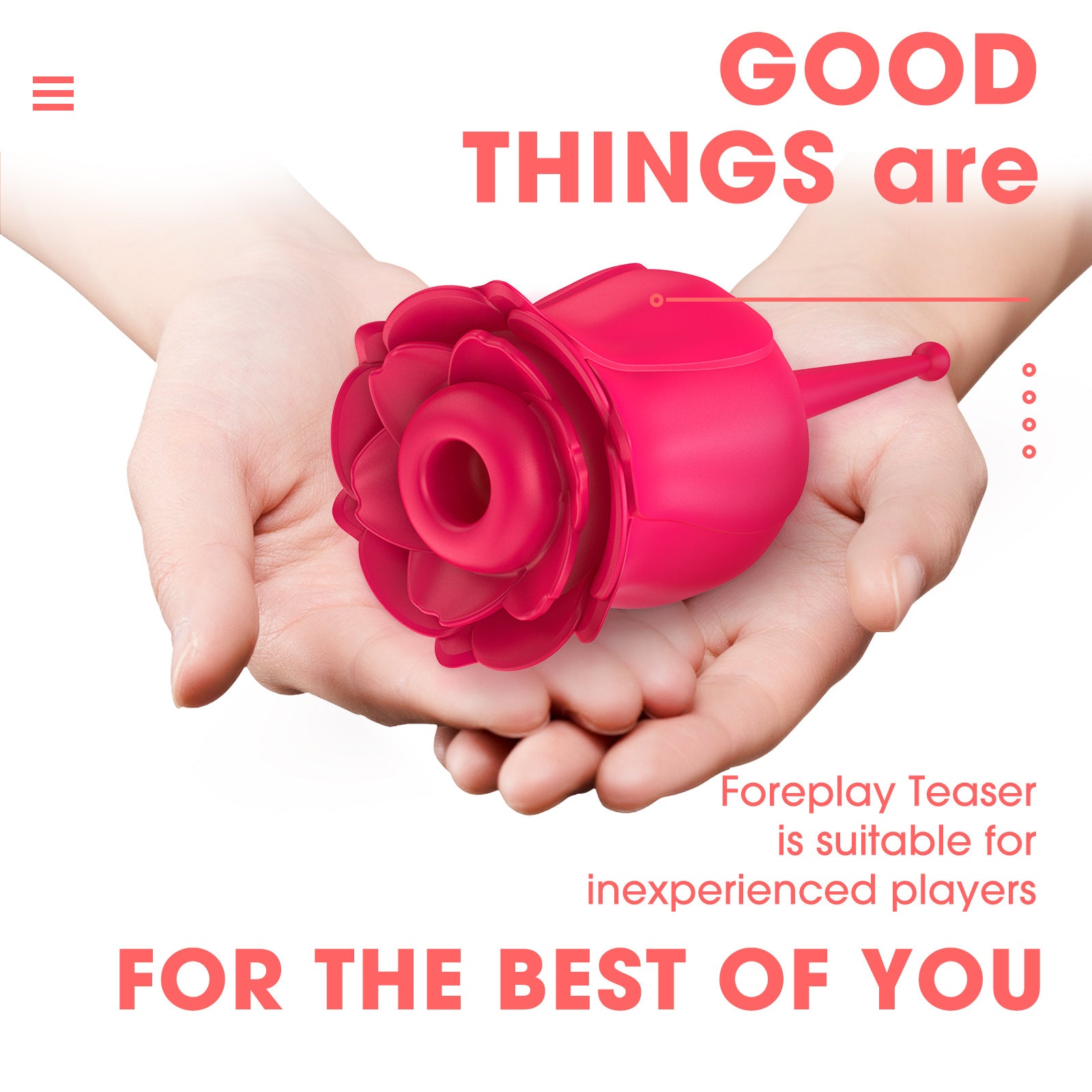 Sucking Rose Vibrator Waterproof masturbator Sucking nipple Vibrator Handheld Tease Jump Egg Adult Products for Women Vibrator