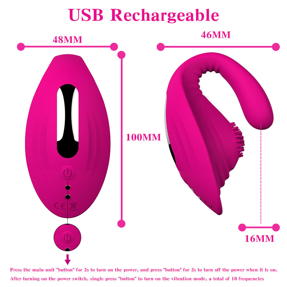 Mini Couple Vibrator Wireless Remote Wearable Masturbator u-Shape Clitoral Suck Butterfly Vibrator Couple Vibrator