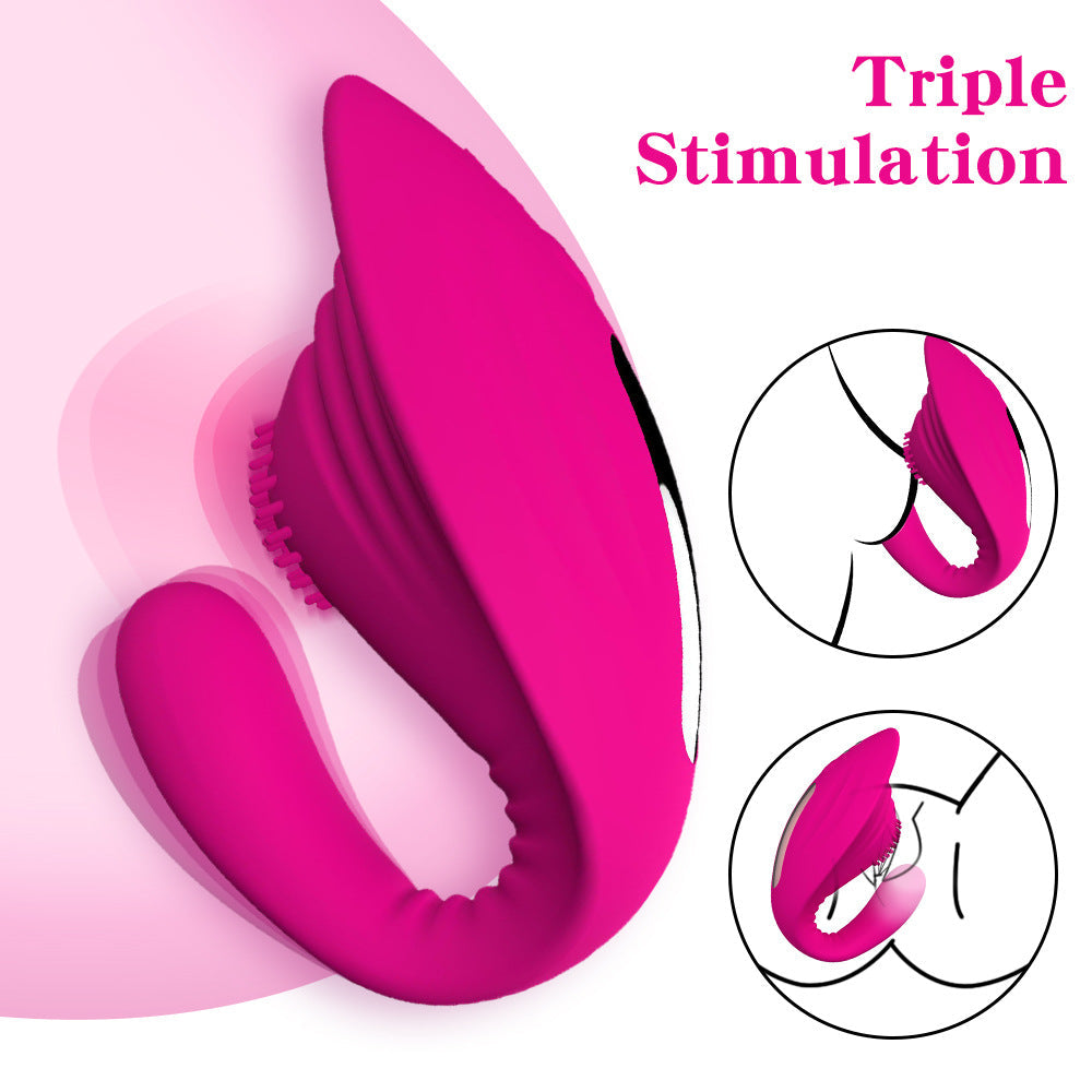 Mini Couple Vibrator Wireless Remote Wearable Masturbator u-Shape Clitoral Suck Butterfly Vibrator Couple Vibrator