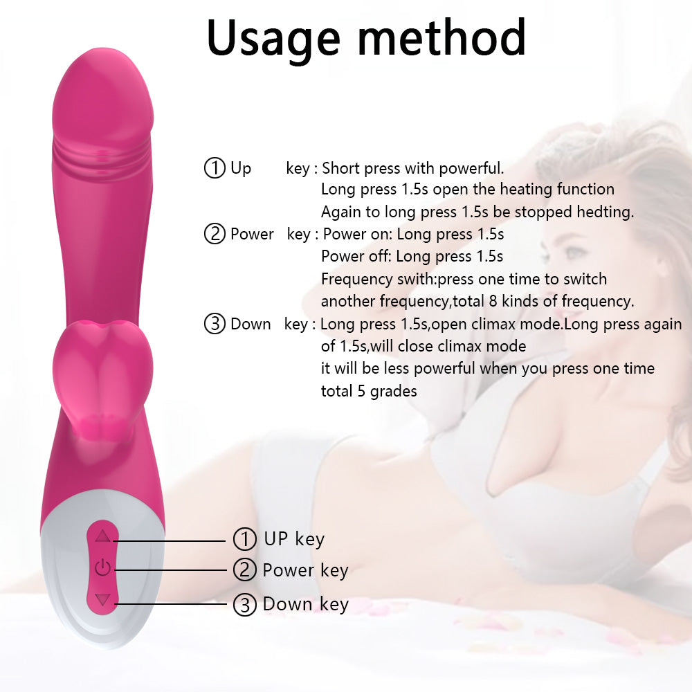 Heating waterproof rabbit vibrator G-spot clitoral stimulator clitoral female vibrator Sex Toys couple masturbation toys Dildo