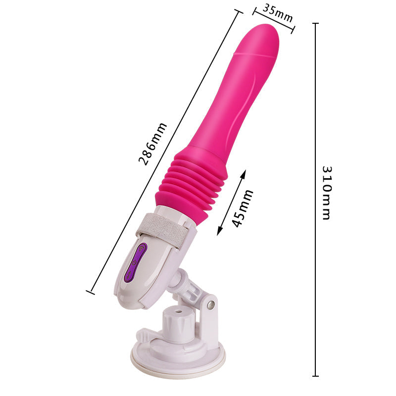 10 Astonishing Vibration Modes 3 Power Speeds Silicone USB Rechargeable Telescopic Dildo Vibrator