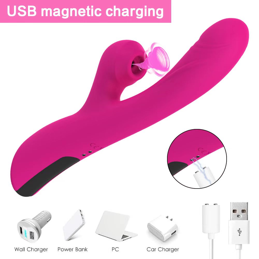 Clitoral sucking Dildo vibrator G-spot vibrator Thrusting Sucking Rabbit Massager clitoral stimulator