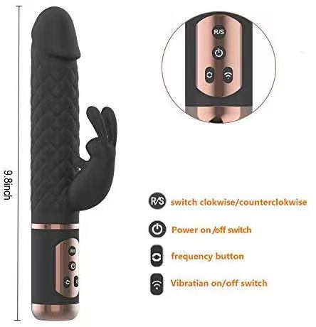 Waterproof Rechargeable G Spot Rabbit Vibrator Sex Toys for Women with Independent Clitoral Stimulator